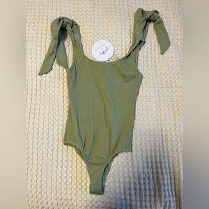 Tie shoulder body suit